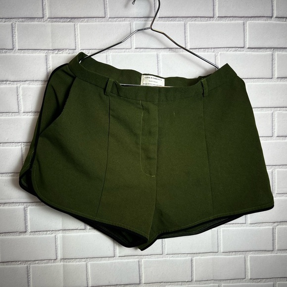 Green High Waist Shorts by love & liberty juniors size L - Picture 1 of 8